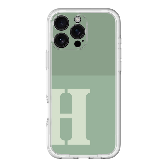 Slim Protection Premium Case［ オリジナル - initial two tone - H green ］