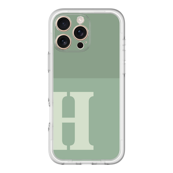 Slim Protection Premium Case［ オリジナル - initial two tone - H green ］