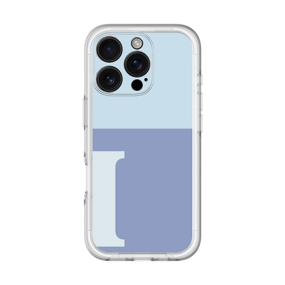 Slim Protection Premium Case［ オリジナル - initial two tone - I blue ］
