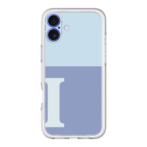 Slim Protection Premium Case［ オリジナル - initial two tone - I blue ］