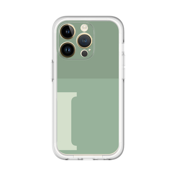 Slim Protection Premium Case［ オリジナル - initial two tone - I green ］