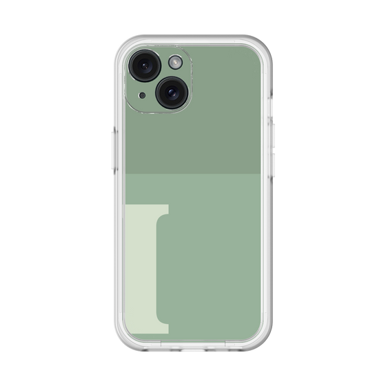 Slim Protection Premium Case［ オリジナル - initial two tone - I green ］