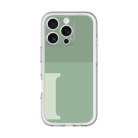 Slim Protection Premium Case［ オリジナル - initial two tone - I green ］