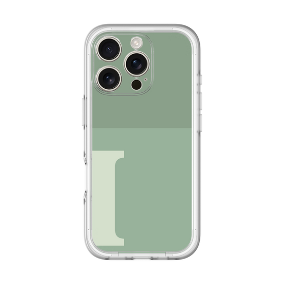 Slim Protection Premium Case［ オリジナル - initial two tone - I green ］