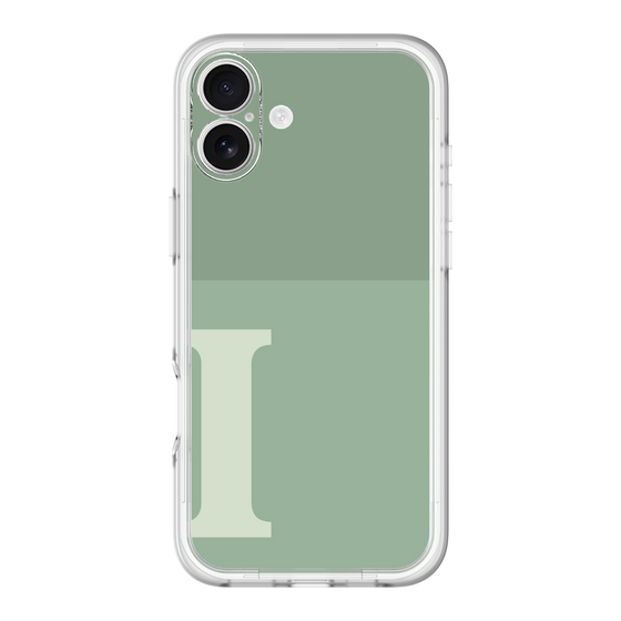 Slim Protection Premium Case［ オリジナル - initial two tone - I green ］