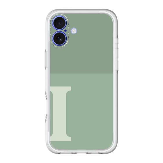 Slim Protection Premium Case［ オリジナル - initial two tone - I green ］