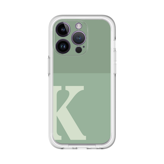 Slim Protection Premium Case［ オリジナル - initial two tone - K green ］