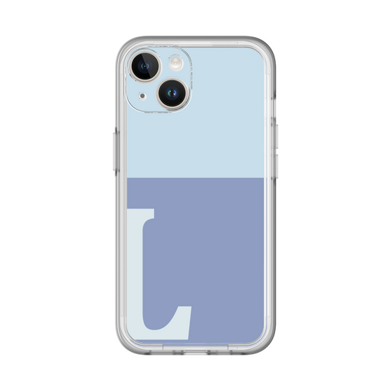Slim Protection Premium Case［ オリジナル - initial two tone - L blue ］