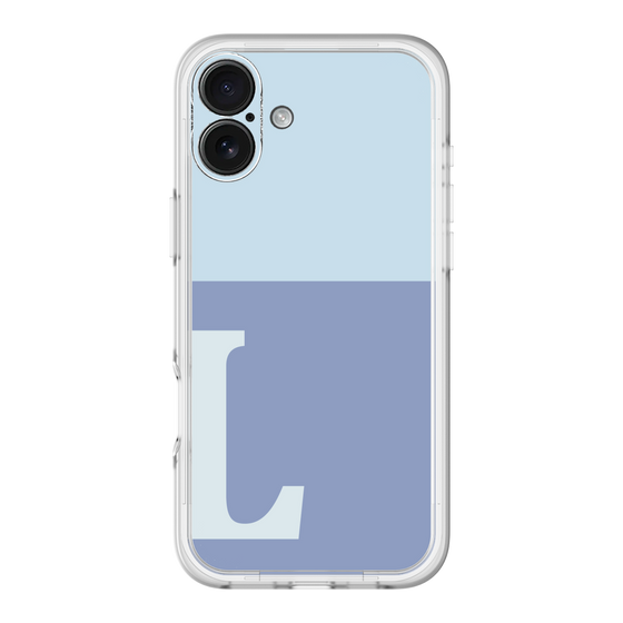 Slim Protection Premium Case［ オリジナル - initial two tone - L blue ］