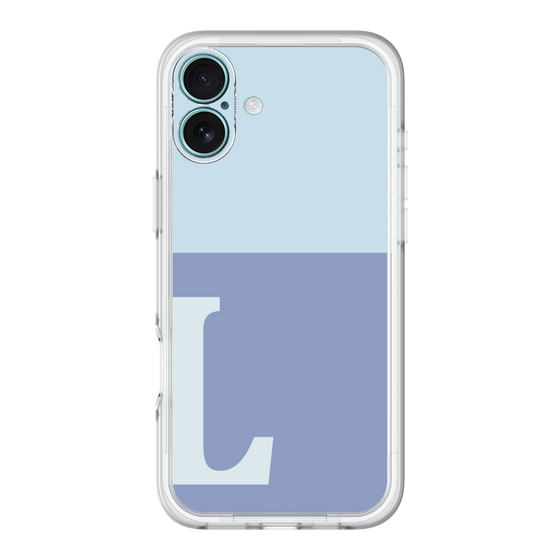 Slim Protection Premium Case［ オリジナル - initial two tone - L blue ］
