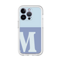 Slim Protection Premium Case［ オリジナル - initial two tone - M blue ］
