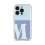 Slim Protection Premium Case［ オリジナル - initial two tone - M blue ］