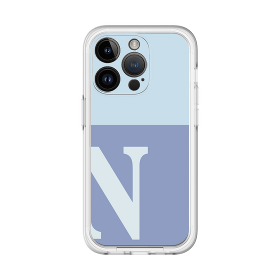 Slim Protection Premium Case［ オリジナル - initial two tone - N blue ］