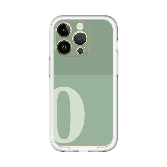 Slim Protection Premium Case［ オリジナル - initial two tone - O green ］