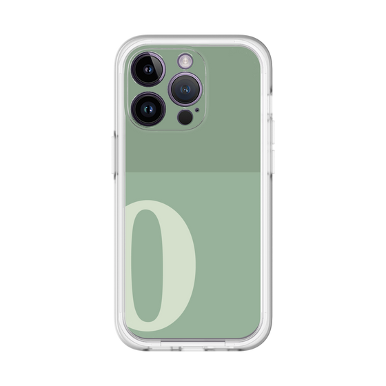 Slim Protection Premium Case［ オリジナル - initial two tone - O green ］