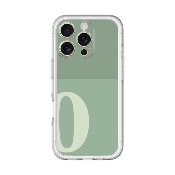 Slim Protection Premium Case［ オリジナル - initial two tone - O green ］