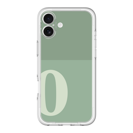 Slim Protection Premium Case［ オリジナル - initial two tone - O green ］