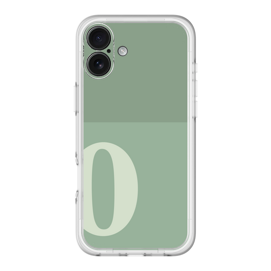 Slim Protection Premium Case［ オリジナル - initial two tone - O green ］