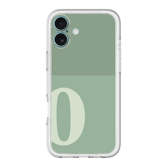 Slim Protection Premium Case［ オリジナル - initial two tone - O green ］