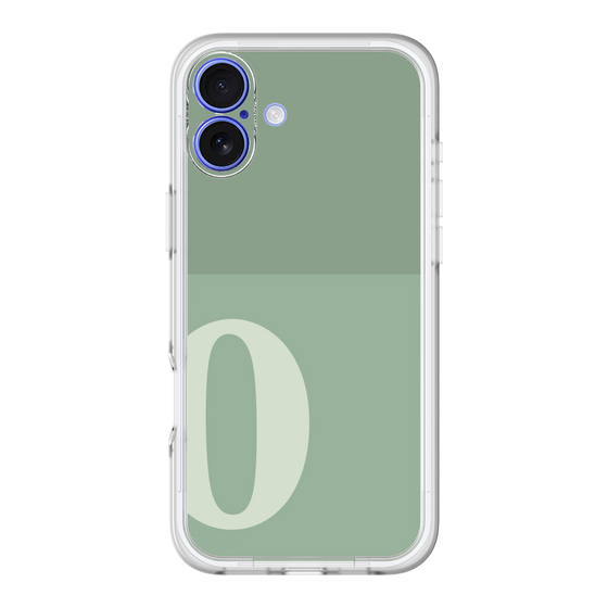 Slim Protection Premium Case［ オリジナル - initial two tone - O green ］