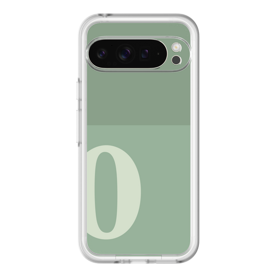Slim Protection Premium Case［ オリジナル - initial two tone - O green ］