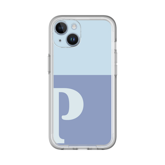 Slim Protection Premium Case［ オリジナル - initial two tone - P blue ］