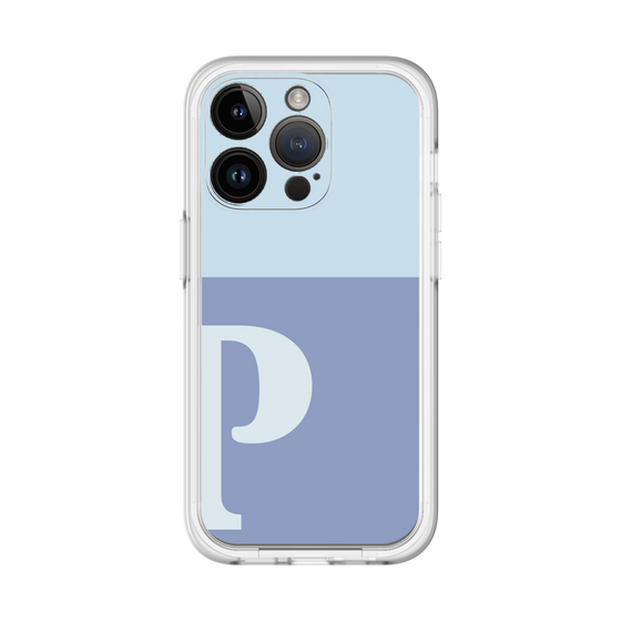 Slim Protection Premium Case［ オリジナル - initial two tone - P blue ］