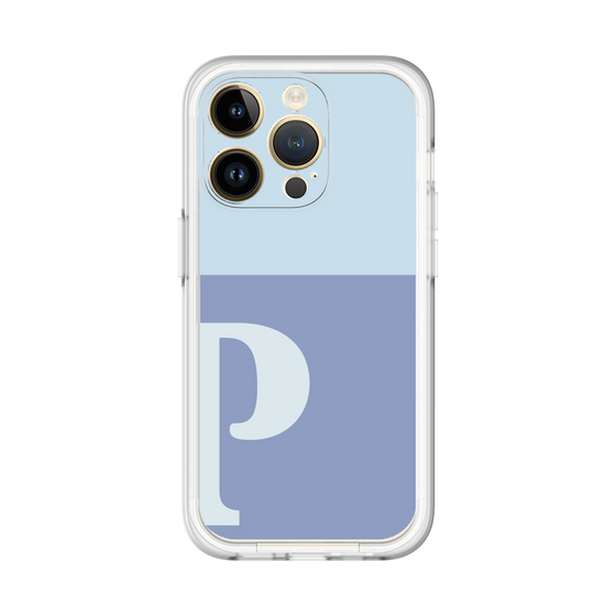 Slim Protection Premium Case［ オリジナル - initial two tone - P blue ］