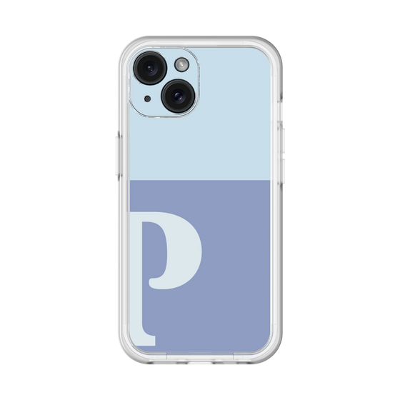 Slim Protection Premium Case［ オリジナル - initial two tone - P blue ］