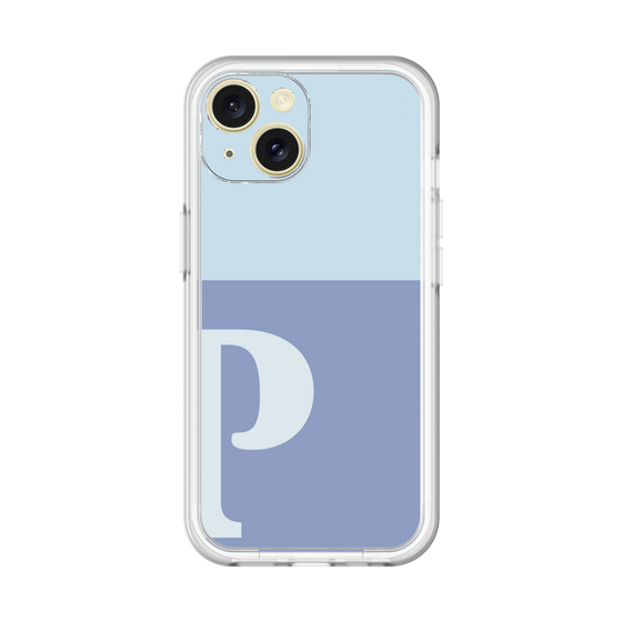 Slim Protection Premium Case［ オリジナル - initial two tone - P blue ］