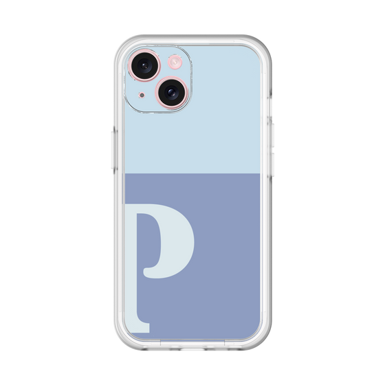 Slim Protection Premium Case［ オリジナル - initial two tone - P blue ］