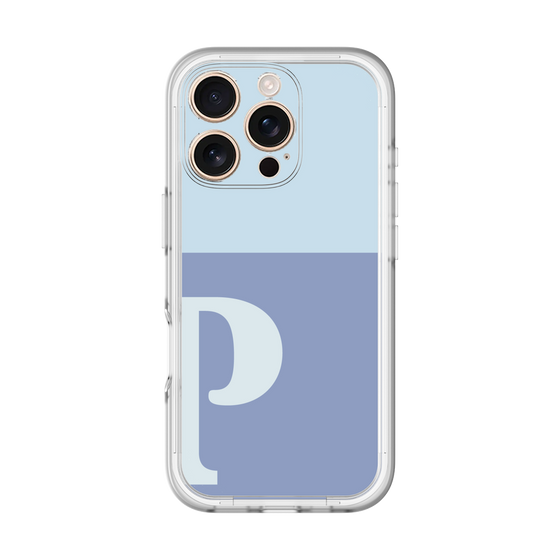 Slim Protection Premium Case［ オリジナル - initial two tone - P blue ］