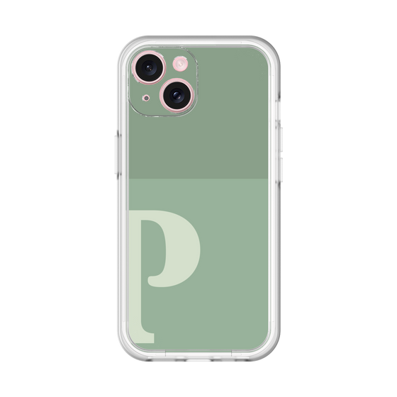 Slim Protection Premium Case［ オリジナル - initial two tone - P green ］