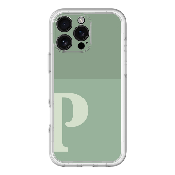 Slim Protection Premium Case［ オリジナル - initial two tone - P green ］