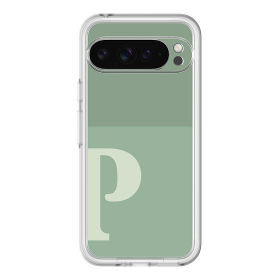 Slim Protection Premium Case［ オリジナル - initial two tone - P green ］