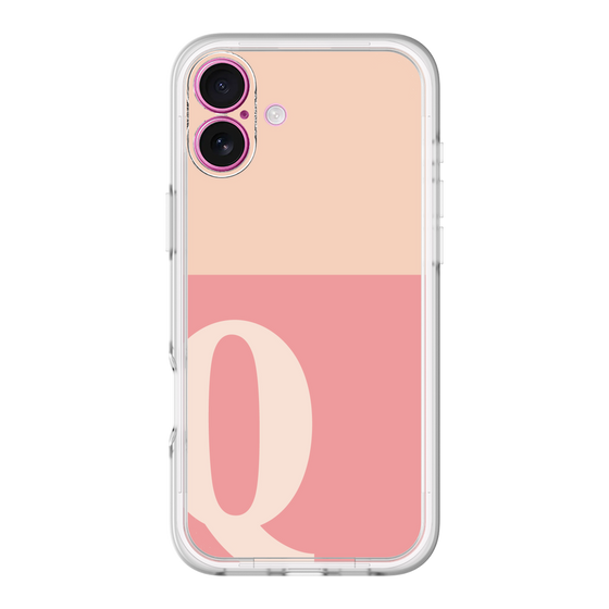 Slim Protection Premium Case［ オリジナル - initial two tone - Q pink ］