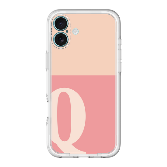Slim Protection Premium Case［ オリジナル - initial two tone - Q pink ］