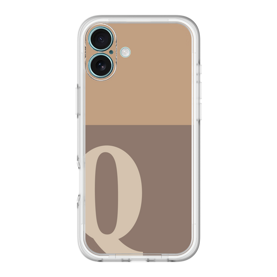 Slim Protection Premium Case［ オリジナル - initial two tone - Q brown ］