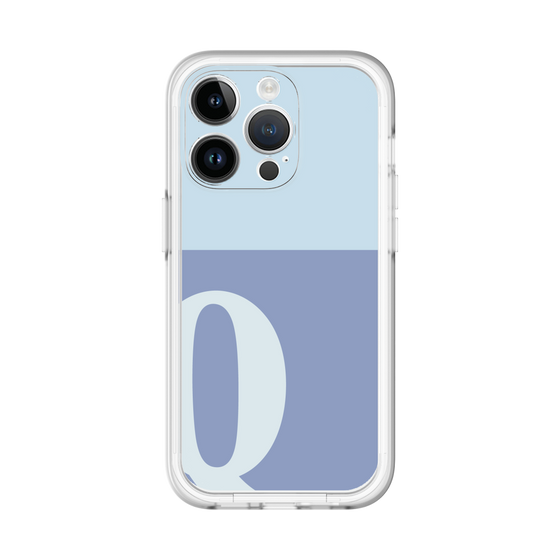 Slim Protection Premium Case［ オリジナル - initial two tone - Q blue ］