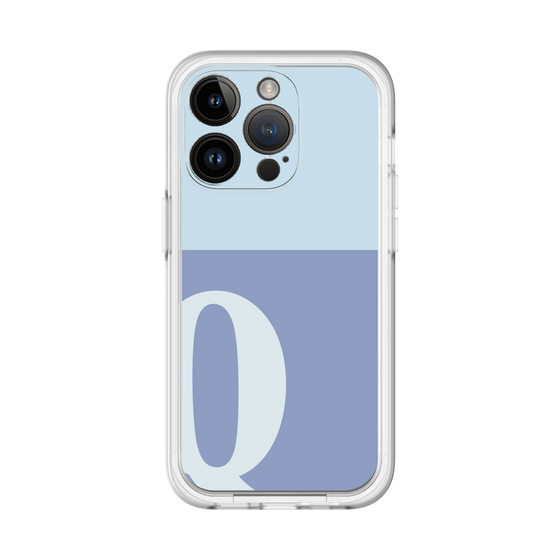 Slim Protection Premium Case［ オリジナル - initial two tone - Q blue ］