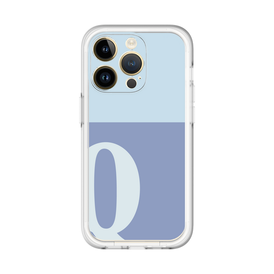 Slim Protection Premium Case［ オリジナル - initial two tone - Q blue ］