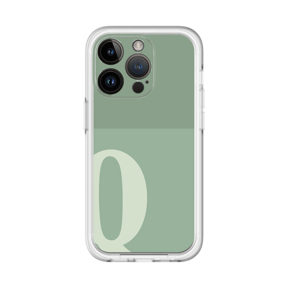 Slim Protection Premium Case［ オリジナル - initial two tone - Q green ］