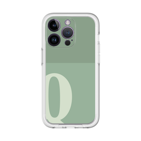 Slim Protection Premium Case［ オリジナル - initial two tone - Q green ］