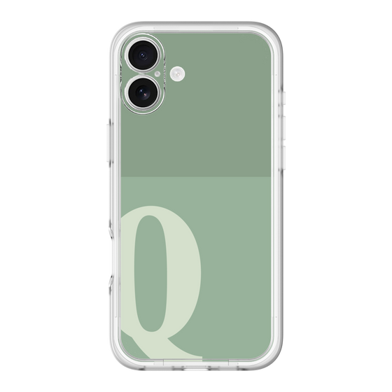 Slim Protection Premium Case［ オリジナル - initial two tone - Q green ］