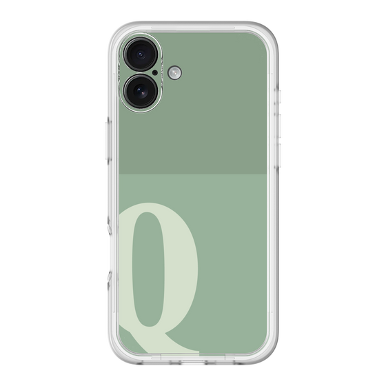 Slim Protection Premium Case［ オリジナル - initial two tone - Q green ］