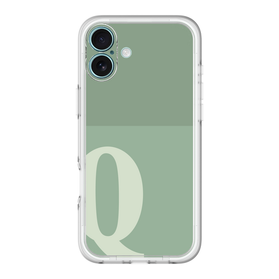 Slim Protection Premium Case［ オリジナル - initial two tone - Q green ］