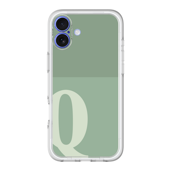 Slim Protection Premium Case［ オリジナル - initial two tone - Q green ］
