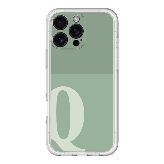 Slim Protection Premium Case［ オリジナル - initial two tone - Q green ］