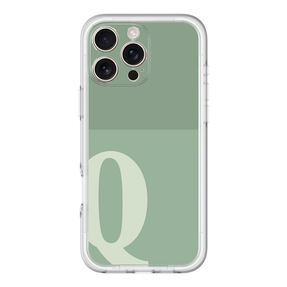 Slim Protection Premium Case［ オリジナル - initial two tone - Q green ］