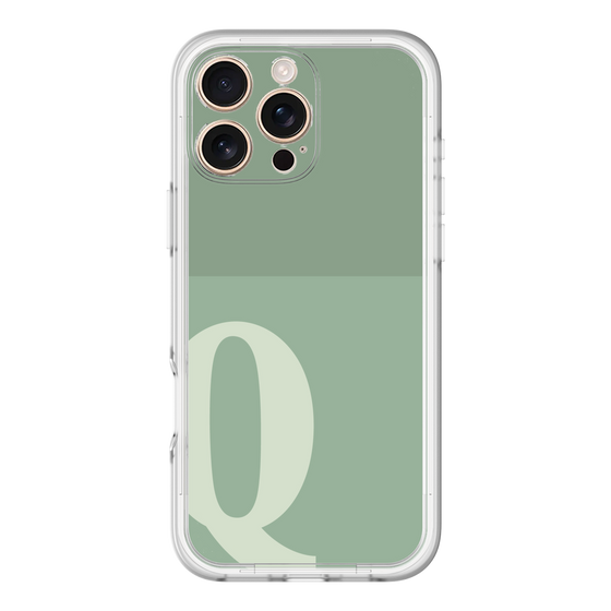 Slim Protection Premium Case［ オリジナル - initial two tone - Q green ］